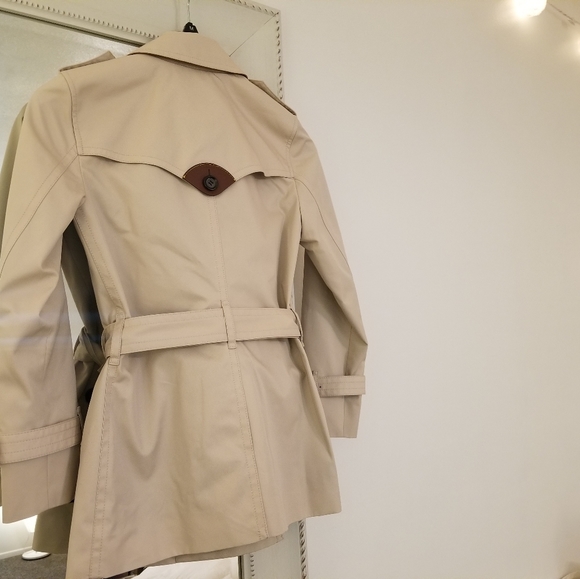 NWT Coach Pocelain Double Breast Short Trench Coat - Picture 3 of 8